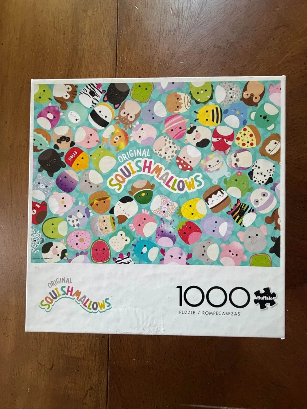 Squishmallows 1000-Piece Puzzle - Mint Background with Multicolor Characters